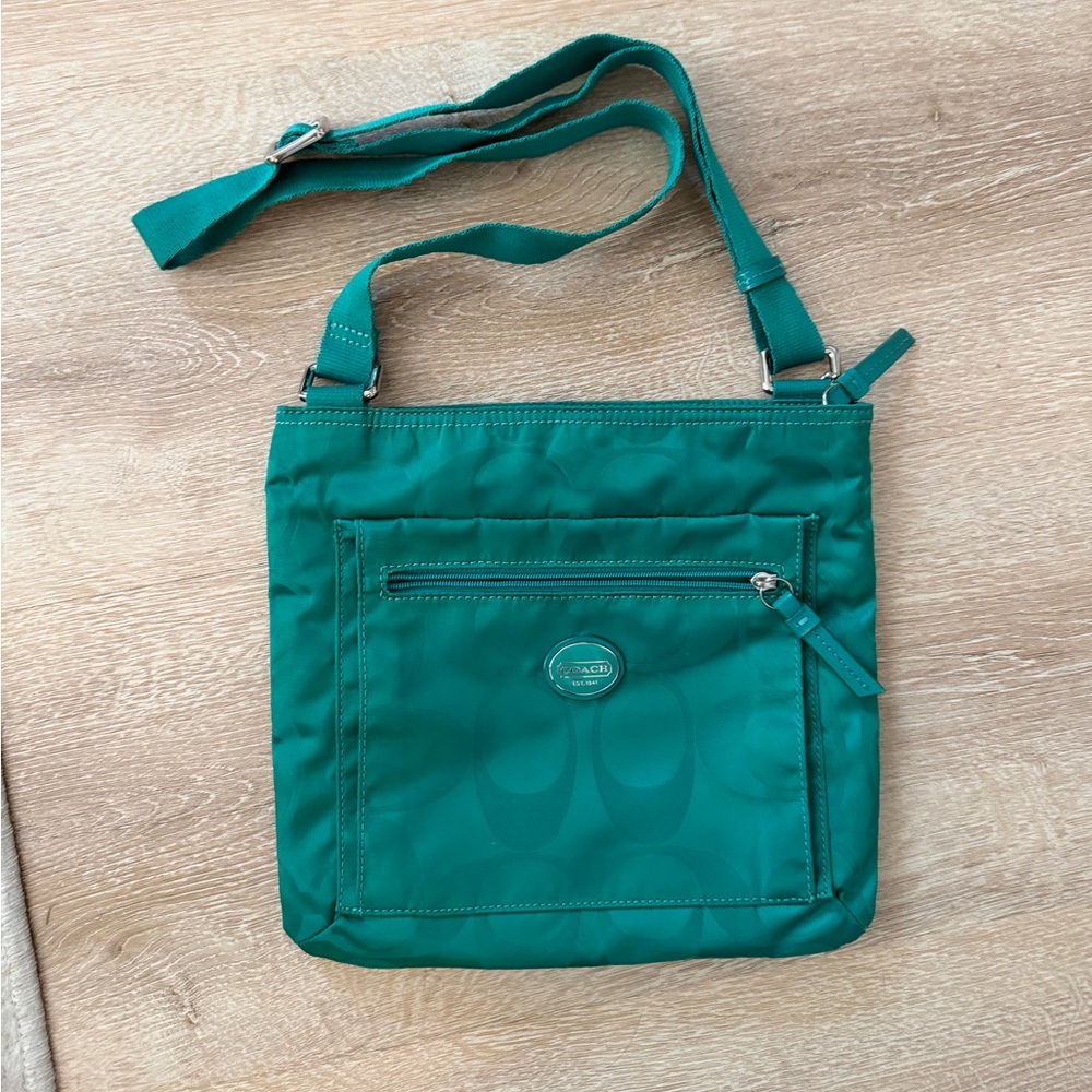 Coach crossbody bag. Green bag. New without tags